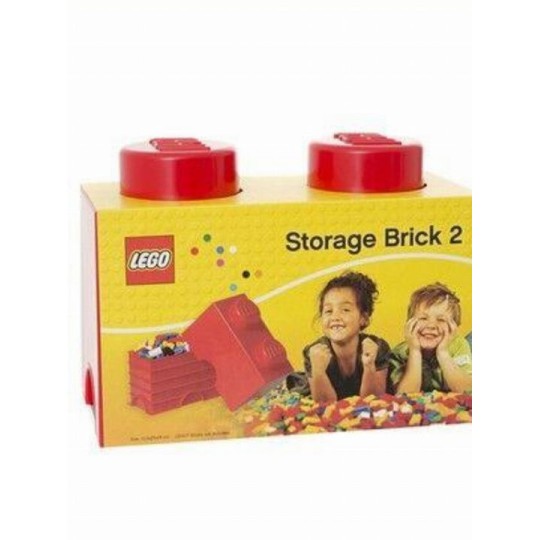 Lego Παιδικό Κουτί Αποθήκευσης από Πλαστικό 2-Stud Κόκκινο 25x12x18cm