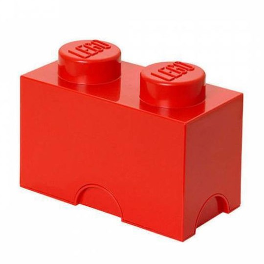 Lego Παιδικό Κουτί Αποθήκευσης από Πλαστικό 2-Stud Κόκκινο 25x12x18cm