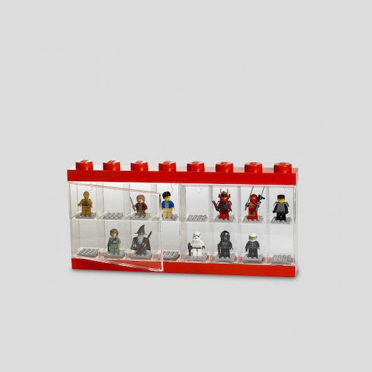 Lego Παιδικό Κουτί Αποθήκευσης από Πλαστικό Display Case 16 Κόκκινο 38x18cm