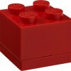 Room Copenhagen Lego Mini Box 4 Πλαστικό Παιδικό Δοχείο Φαγητού Κόκκινο 4.6 x 4.6 x 4.3εκ.