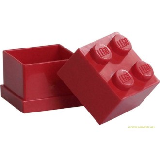 Room Copenhagen Lego Mini Box 4 Πλαστικό Παιδικό Δοχείο Φαγητού Κόκκινο 4.6 x 4.6 x 4.3εκ.