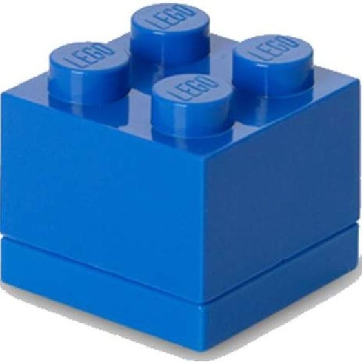 Lego Mini Πλαστικό Παιδικό Δοχείο Φαγητού Μπλε