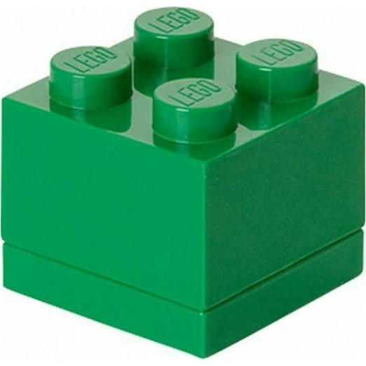 Room Copenhagen Lego Mini Box 4 Πλαστικό Παιδικό Δοχείο Φαγητού Πράσινο 4.6 x 4.6 x 4.3εκ.