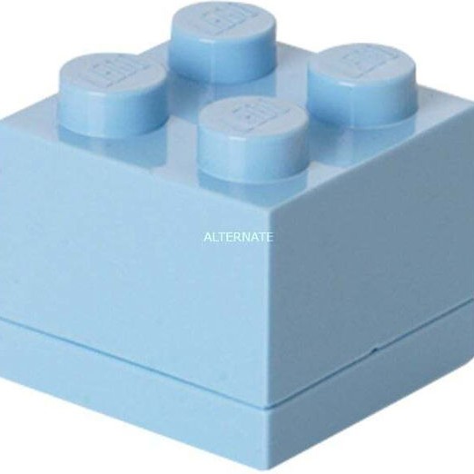 Lego Mini Πλαστικό Παιδικό Δοχείο Φαγητού Γαλάζιο