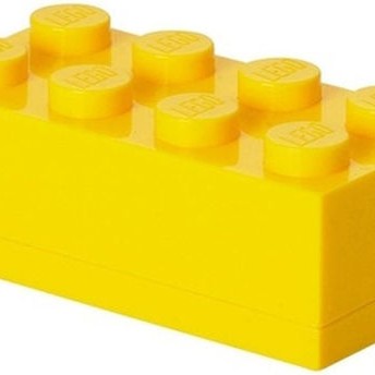 Room Copenhagen Lego Mini Box 8 Πλαστικό Παιδικό Δοχείο Φαγητού Κίτρινο 9.2 x 4.6 x 4.3εκ.