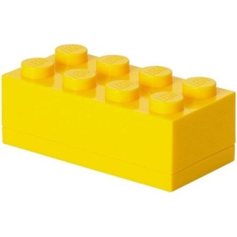 Room Copenhagen Lego Mini Box 8 Πλαστικό Παιδικό Δοχείο Φαγητού Κίτρινο 9.2 x 4.6 x 4.3εκ.