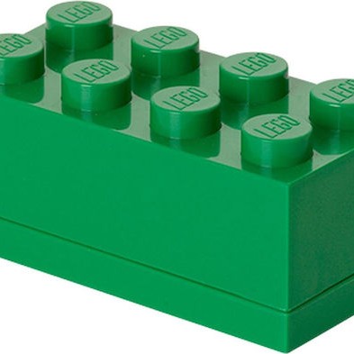 Room Copenhagen Lego Mini Box 8 Πλαστικό Παιδικό Δοχείο Φαγητού Πράσινο 9.2 x 4.6 x 4.3εκ.