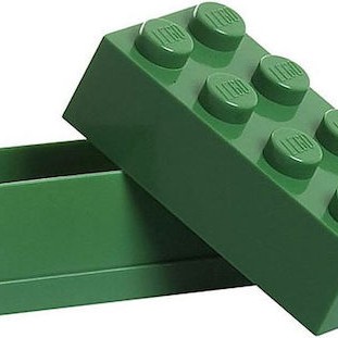 Room Copenhagen Lego Mini Box 8 Πλαστικό Παιδικό Δοχείο Φαγητού Πράσινο 9.2 x 4.6 x 4.3εκ.