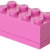 Room Copenhagen Lego Mini Box 8 Πλαστικό Παιδικό Δοχείο Φαγητού Ροζ 9.2 x 4.6 x 4.3εκ.