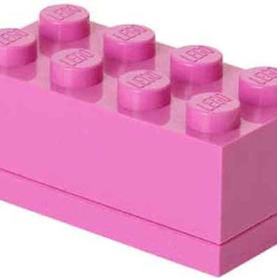 Room Copenhagen Lego Mini Box 8 Πλαστικό Παιδικό Δοχείο Φαγητού Ροζ 9.2 x 4.6 x 4.3εκ.