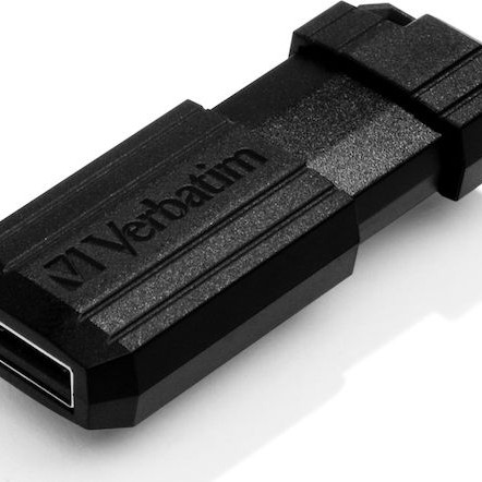 Verbatim PinStripe 16GB USB 2.0 Stick Μαύρο