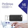 Verbatim PinStripe 16GB USB 2.0 Stick Μαύρο