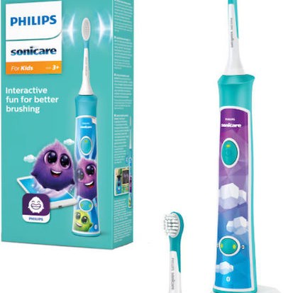 Philips Sonicare Παιδική Ηλεκτρική Οδοντόβουρτσα για 3+ Χρονών Γαλάζιο με Ανταλλακτικά