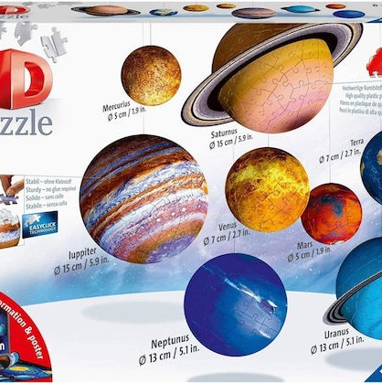 Planetary Solar System Puzzle 3D 522pcs