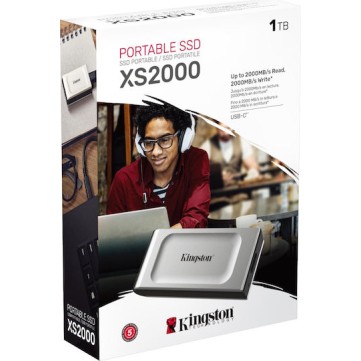 Kingston XS2000 USB-C Εξωτερικός SSD 1TB Ασημί