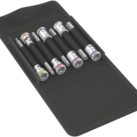 Wera Καρυδάκια με Μύτες Allen και Καρέ Υποδοχής 3/8'' Σετ 7τμχ