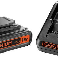 Black & Decker Σετ Μπαταρίας Λιθίου Χωρητικότητας 1Ah 18V με Φορτιστή