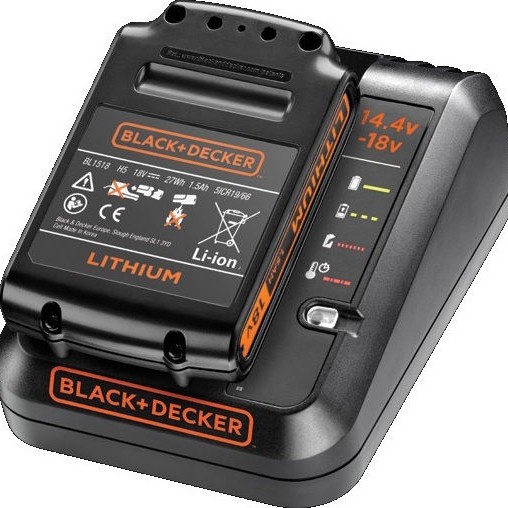 Black & Decker Σετ Μπαταρίας Λιθίου Χωρητικότητας 1Ah 18V με Φορτιστή