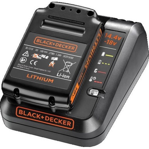 Black & Decker Σετ Μπαταρίας Λιθίου Χωρητικότητας 1Ah 18V με Φορτιστή