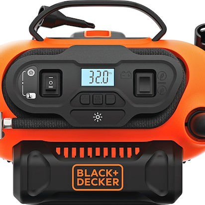 Black & Decker Τρόμπα Αυτοκινήτου ASI180 160PSI με Καλώδιο Αναπτήρα 12V (Χωρίς Μπαταρία)