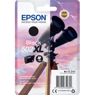 Epson 502XL Γνήσιο Μελάνι Εκτυπωτή InkJet Μαύρο (C13T02W14010)