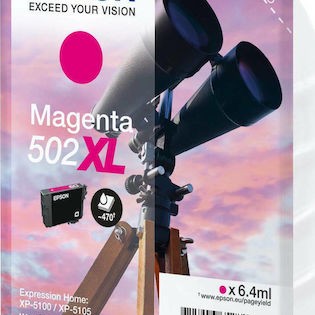 Epson 502XL Γνήσιο Μελάνι Εκτυπωτή InkJet Ματζέντα (C13T02W34010)
