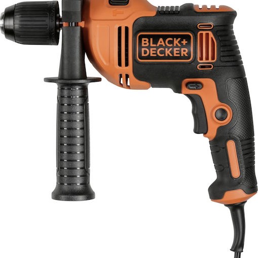 Black & Decker Κρουστικό Δράπανο 710W με 2x Τρυπάνια 6mm & 2x Τρυπάνια 8mm