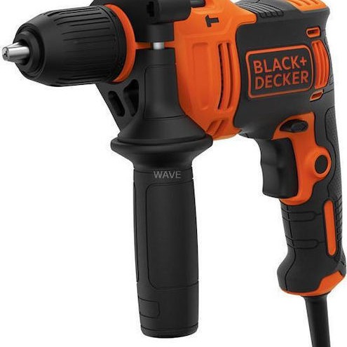Black & Decker Κρουστικό Δράπανο 710W με 2x Τρυπάνια 6mm & 2x Τρυπάνια 8mm