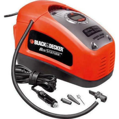 Black & Decker Τρόμπα Αυτοκινήτου 160PSI με Καλώδιο Αναπτήρα 12V