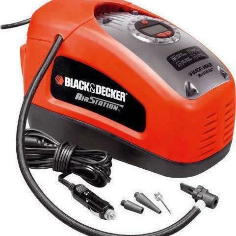 Black & Decker Τρόμπα Αυτοκινήτου 160PSI με Καλώδιο Αναπτήρα 12V