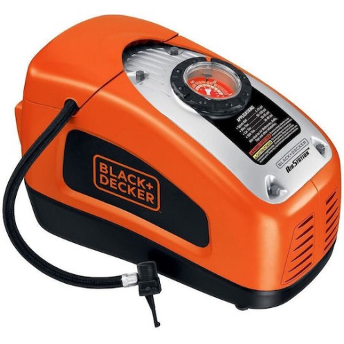 Black & Decker Τρόμπα Αυτοκινήτου 160PSI με Καλώδιο Αναπτήρα 12V