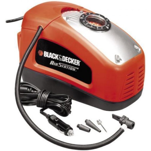 Black & Decker Τρόμπα Αυτοκινήτου 160PSI με Καλώδιο Αναπτήρα 12V