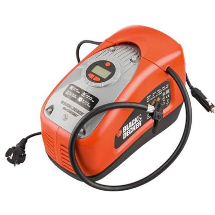 Black & Decker Τρόμπα Αυτοκινήτου 160PSI με Καλώδιο Αναπτήρα 12V