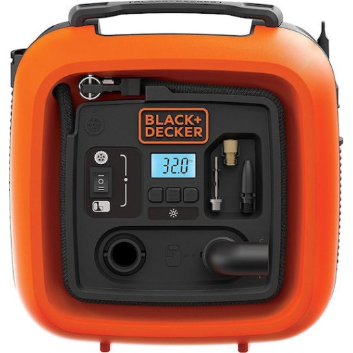 Black & Decker Τρόμπα Αυτοκινήτου 160PSI με Καλώδιο Αναπτήρα 12V
