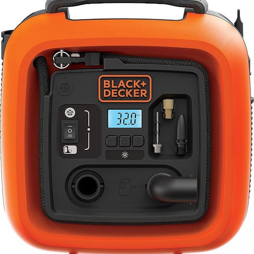 Black & Decker Τρόμπα Αυτοκινήτου 160PSI με Καλώδιο Αναπτήρα 12V