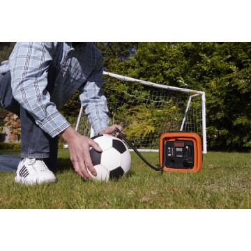 Black & Decker Τρόμπα Αυτοκινήτου 160PSI με Καλώδιο Αναπτήρα 12V