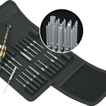 Wera Κατσαβίδι Καστάνιας με 21 Εναλλασσόμενες Μύτες Kraftform Kompakt Micro 21 ESD 1 Bit-Satz