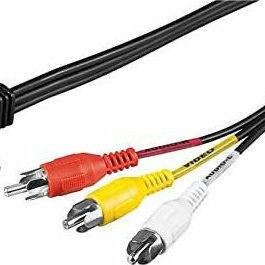 Goobay Καλώδιο TRRS 3.5mm male - RCA male Μαύρο 1.5m (50209)