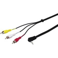Goobay Καλώδιο TRRS 3.5mm male - RCA male Μαύρο 1.5m (50209)