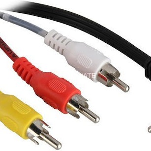 Goobay Καλώδιο TRRS 3.5mm male - RCA male Μαύρο 1.5m (50209)