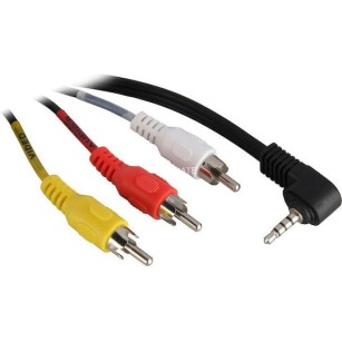 Goobay Καλώδιο TRRS 3.5mm male - RCA male Μαύρο 1.5m (50209)