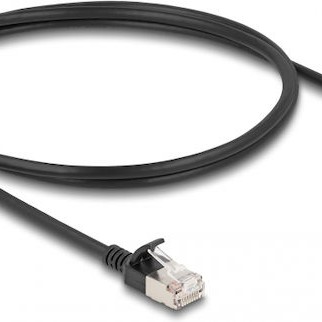 DeLock S/FTP Cat.6a Καλώδιο Δικτύου Ethernet 1m Μαύρο 1τμχ