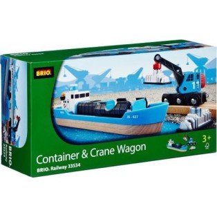 Brio Toys Σετ με Καραβάκι Freight Crane για 3+ Ετών