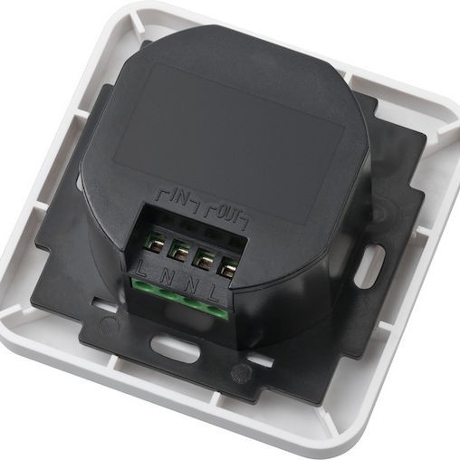 Brennenstuhl BrematicPRO Wall Switch Χωνευτός Διακόπτης Τοίχου Φωτισμού Μονός με Πλαίσιο Λευκός