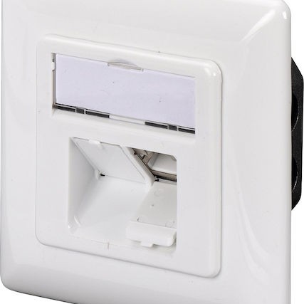 Digitus Διπλή Πρίζα Δικτύου RJ45 με Πλαίσιο Τύπου Cat6 σε Λευκό Χρώμα DN-9005-N