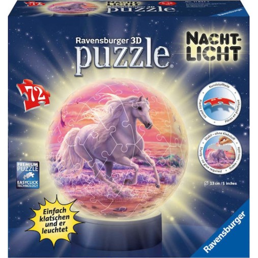 Puzzleball Horses on The Beach Night Light 72pcs Ravensburger