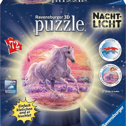 Puzzleball Horses on The Beach Night Light 72pcs Ravensburger