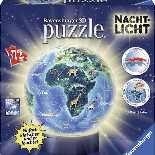 Puzzle 3D Night Light Puzzleball Earth 3D 72 Κομμάτια