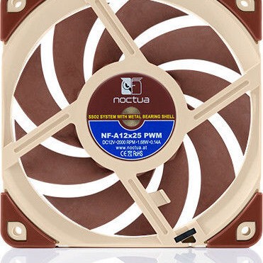 Noctua NF-A12x25 Case Fan 120mm με Σύνδεση 4-Pin PWM Καφέ