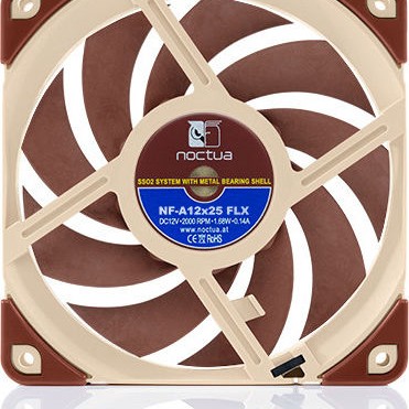 Noctua NF-A12X25 FLX Case Fan 120mm με Σύνδεση 3-Pin Καφέ